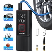 NEXPOW Tire Inflator Portable Air Compressor, 150 PSI Cordless Air Pump for Car Tires with Rechargeable Battery & 12V DC Power, Auto Shut-Off Digital Tire Pump for Car, SUV, Bike, Ball