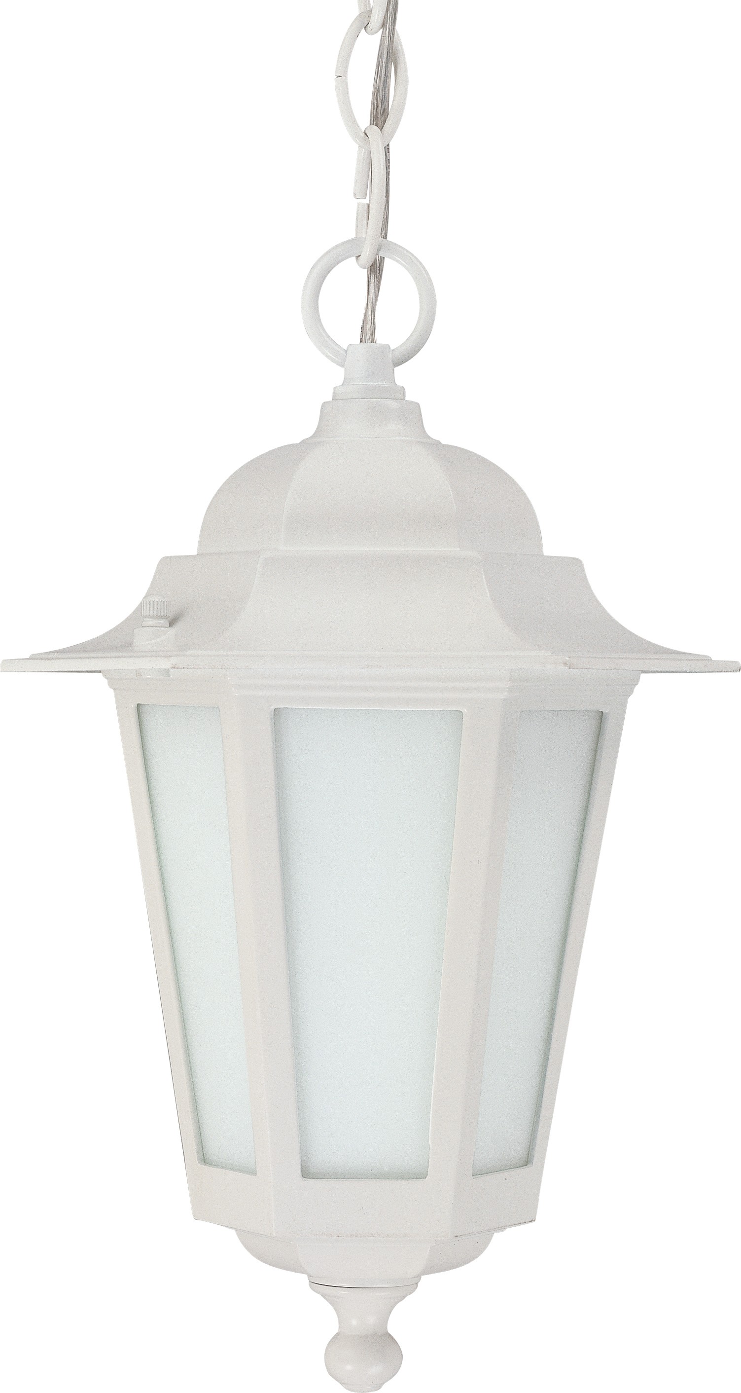 1 Light - 13 in. CFL Hanging Lantern - Satin White Glass - image 2 of 2