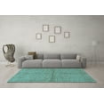 thumbnail image 3 of Ahgly Company Indoor Square Abstract Light Blue Modern Area Rugs, 5' Square, 3 of 4