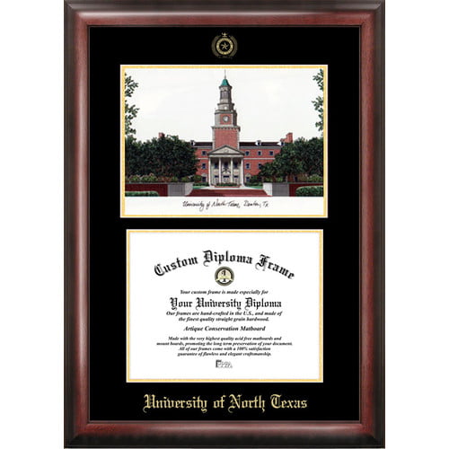 campus images tx952ged university of north texas embossed diploma frame University of north texas 11" x 14" gold embossed diploma frame with