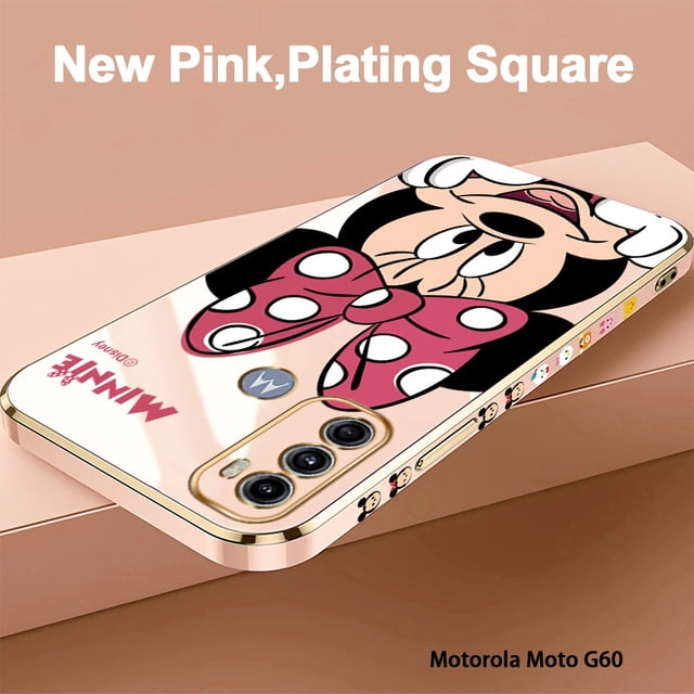 Funda De Lujo Para Motorola Moto G60 G50 5G G40 Fusion G30 G10 Blanda De Dibujos Animados Minnie Patrón Cubierta A Prueba De Golpes
