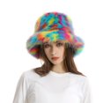 thumbnail image 1 of Fuzzy Bucket Hat Windproof Ultra-Thick Super Soft Non-Fading Ear Protection Women Winter Warm Faux Fur Hat, 1 of 10