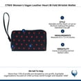 thumbnail image 5 of CTM  Vegan Leather Heart Bi-Fold Wristlet Wallet (Women), 5 of 5