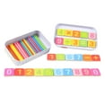 thumbnail image 3 of 1 Set Counting Number Block and Arithmetic Rods Educational Wooden Math Toys, 3 of 6