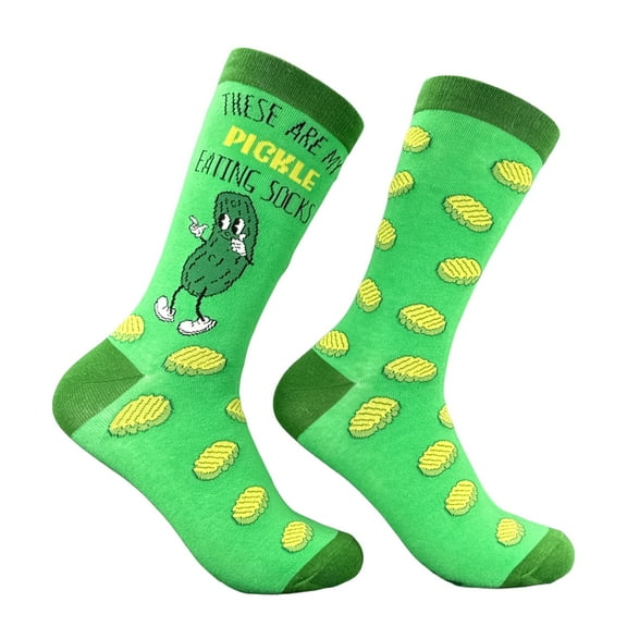 These Are My Pickle Eating Socks Funny Sarcastic Food Graphic Novelty Footwear For Ladies