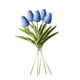 thumbnail image 1 of Mini flor artificial oficina en casa decoración floral fiesta de boda decorativa PU flor falsa, azul claro 5 piezas seitruly ZHF0582-11B, 1 of 6