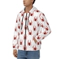 thumbnail image 3 of Goofa Spiders Insects Pattern Mens Full-zip Hoodie, Zip-up Pullover Hooded Sweatshirt, Kangaroo Pocket Hoodie Ideal for Daily Wear, Travel, and Home-, 3 of 5