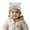 Grey, variant on Cute Embroidered Cat Knit Hat For Kids Winter Warm Ear Soft Yarn Cap Cold Weather Outdoor Daily Casual Blue