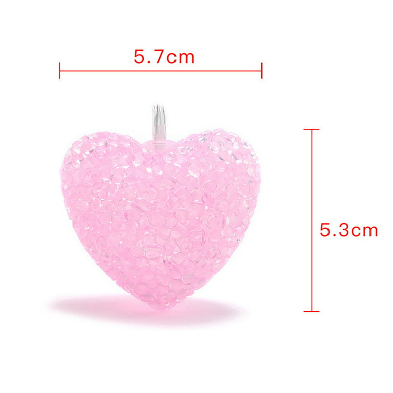 Lampki COTTON BALLS Heart Red serca 10szt LED 4cm (PCBSTD18054