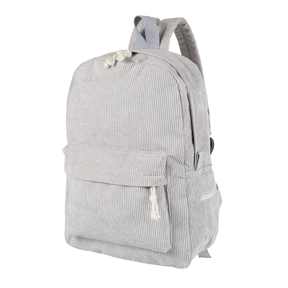 Miuline Corduroy Knapsack Casual Backpack Unisex Classic Campus Portable Ultra Soft Handbag - image 5 of 11