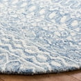 thumbnail image 3 of SAFAVIEH Micro-Loop Daithi Geometric Area Rug, Blue/Ivory, 7' x 7' Round, 3 of 10