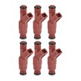 thumbnail image 1 of Unique Bargains 6pcs Fuel Injector Car Inner 4 Holes Engnie Fuel Injectors for Ford Explorer 1997-1998 Metal Red, 1 of 7