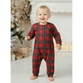 thumbnail image 4 of Rdhnmea Family Christmas Pajamas Matching Sets Plaid Tops and Elastic Waist Pants Loungewear Xmas Jammies Holiday Sleepwear, 4 of 10