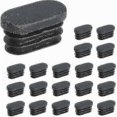 thumbnail image 1 of 20pcs Oval Plastic Furniture Leg Caps (15x30mm) for Chair & Trampoline, 1 of 5