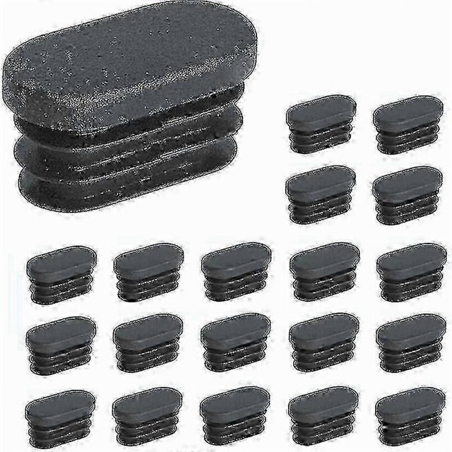20pcs Oval Plastic Furniture Leg Caps (15x30mm) for Chair & Trampoline