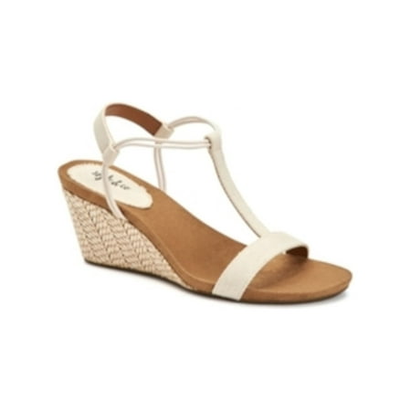 

STYLE & COMPANY Womens Beige Slip Resistant Mulan Round Toe Wedge Slip On Slingback 8.5 W