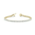 thumbnail image 3 of JewelMore 2.00-15.00 Carat Diamond, Tennis Bracelet (J-K, I2-I3) 14K White Gold, Yellow Gold or Rose Gold4 Prong Set Round-cut Diamond Bracelet | Real Diamond Jewelry for Women, 3 of 9