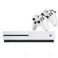 thumbnail image 1 of Restored Microsoft Xbox One S Game Console White Disc Edition 1TB with Two Retrofam Controllers (Refurbished), 1 of 1
