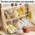 thumbnail image 2 of pitrice Double-layer Tea Bag Holder Stackable Acrylic Organizer With Transparent Lid Transparent. Dustproof green, 2 of 6