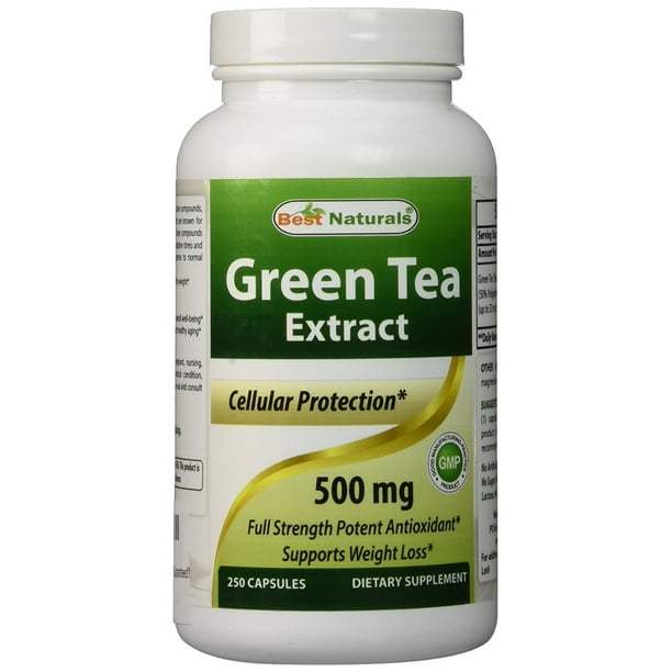 Best Naturals Green Tea Extract 500 mg 250 Capsules