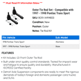 thumbnail image 2 of Outer Tie Rod Set - Compatible with 1997 - 1998 Pontiac Trans Sport, 2 of 2