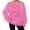 Pink, variant on Xdegoge Plus Size Sweatshirt for Women Basic Crew Neck Long Sleeve Loose Sweatshirts Solid Color Casual Pullover Daily Tops 2025 Fall Winter Athletic Outfits