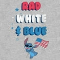 thumbnail image 2 of Girl's Lilo & Stitch Rad White and Blue Graphic Tee Athletic Heather Medium, 2 of 5