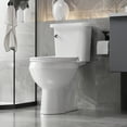thumbnail image 2 of TOBILI White Elongated Toilet Side Single Flush Longer Version Toilet Slow Close Seat Included, 2 of 7