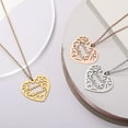 thumbnail image 2 of NUNCAD Custom Name Love Heart Pendant Personalized Name Heart Necklace for Women Valentine's Day Gift Gold/Silver/Rose Gold, 2 of 5