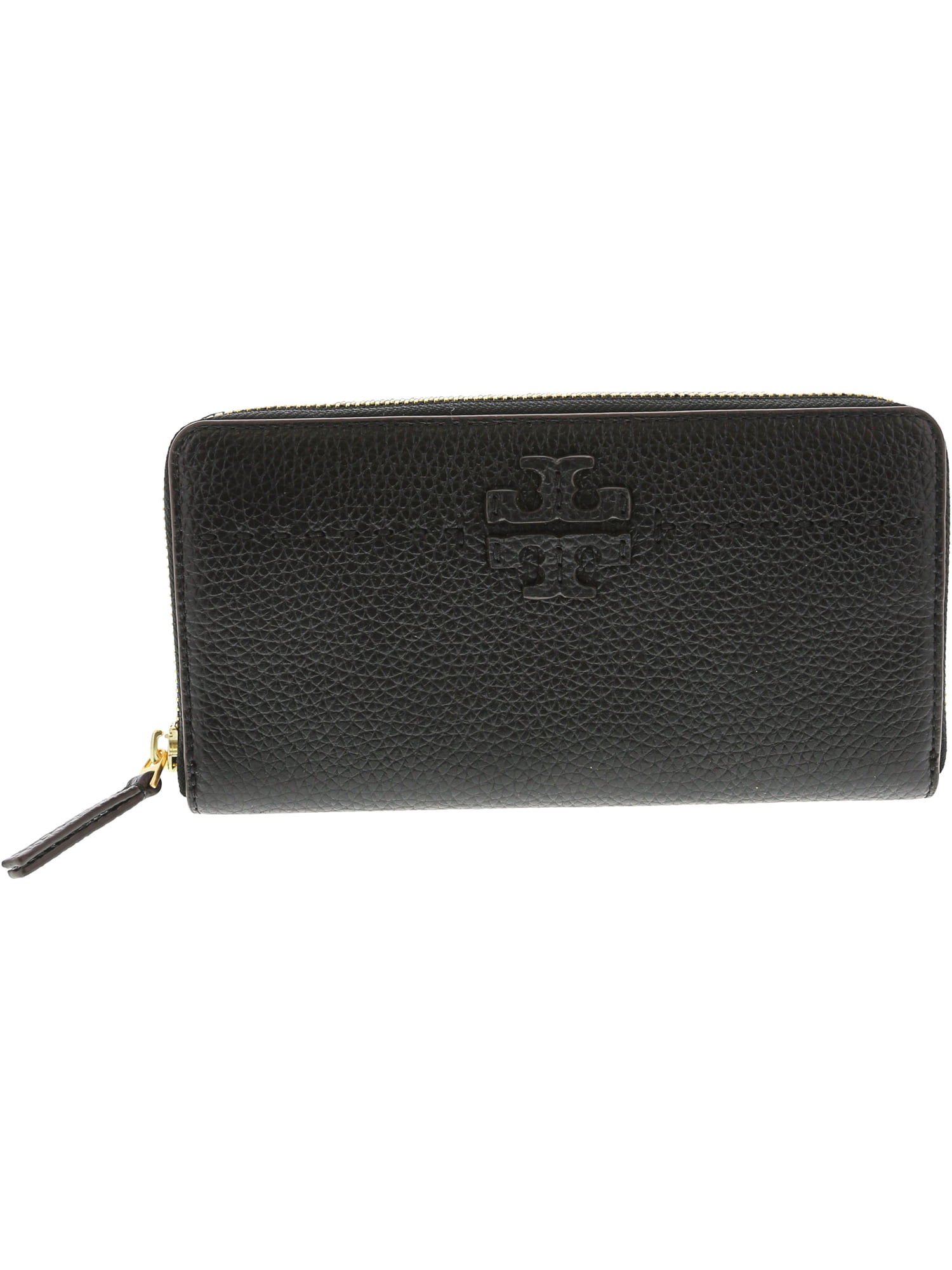 Tory Burch Women's Mcgraw Zip Continental Leather Wallet - Black -  