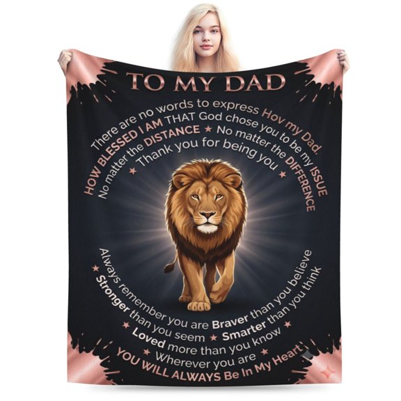 Gift for Dad Birthday Gift, Girl Dad Gifts for Fathers Day from Daughter, Fathers Birthday Gifts Ideas, Birthday Gift for Dad from Son, Dad Blanket from Daughter 50x40