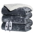 thumbnail image 2 of Electric Heated Blanket Throw 50x60 with 4 Heat Settings, 4-Hour Auto Shut-Off, Machine Washable, ETL Certified for Couch, Bed, Office Use, 2 of 9