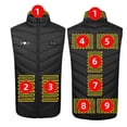 thumbnail image 2 of guisaled Heated Vest Men, Smart Rechargeable USB Warming Softshell Heated Vests 9 Heating Zones Lightweight Hunting Ski Jackets Clearance On Sale, 2 of 3
