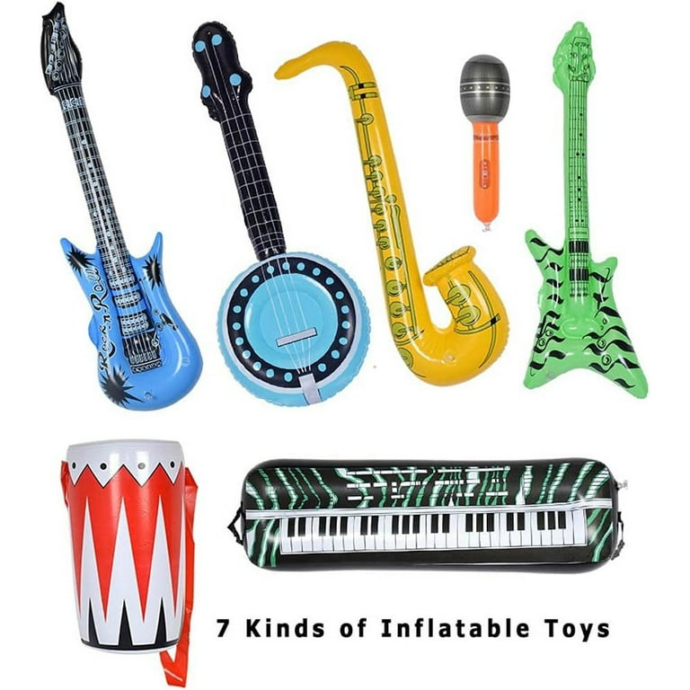 Max Fun Inflatable Rock Star Toy Set, 30 PCS 80s 90s Party Max Fun Inflatable Rock Star Toy Set, 30 PCS 80s 90s Party
