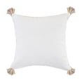 thumbnail image 5 of Laddha Home Designs Handcrafted Ikat Throw Pillow Cover - 20" - Beige and White, 5 of 9