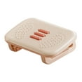 thumbnail image 2 of jinwen Foot Rest Under Desk with Massage Rollers Ergonomic Computer Desk Foot Stool Khaki, 2 of 9