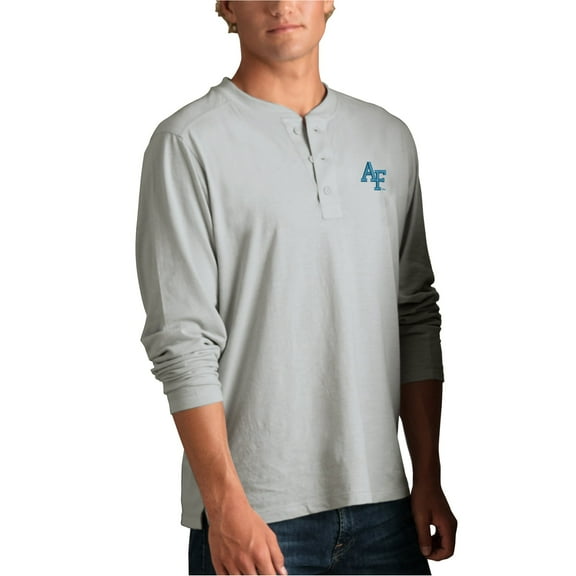 Men's Silver Air Force Falcons Cambridge Henley 3/4-Sleeve T-Shirt