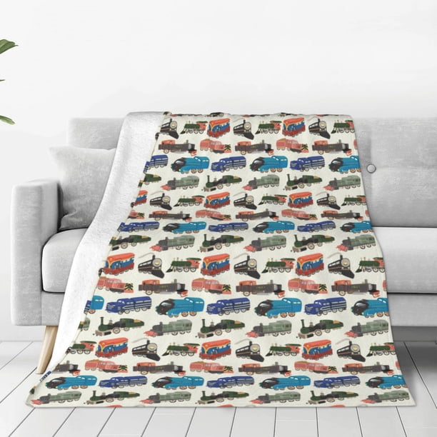 Balery Train Manta de Felpa Suave y Acogedora – Cobija de Franela Aterciopelada para Cama, Lavable y Cálida para Sofá, Mascotas, Transpirable-50"x40"