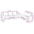 thumbnail image 4 of vidaXL 2 Piece Sofa Set with Cushions Dark Grey Fabric, 4 of 4