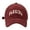 Red, variant on XFeng FLORIDA Letter Arch Embroidery Baseball Cap, Vintage Washed Off White Adjustable Casual Dad Hat