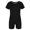 Black, variant on Girls Boys Solid Short Sleeve One Piece Unitard Gymnastics/Dance/Sports Jumpsuits Biketards Black 4
