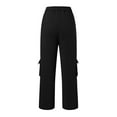 thumbnail image 5 of Women Casual Cargo Sweatpants High Waisted Drawstring Straight Leg Hiking Trousers With Functional Pockets For Everyday Wear Comfortable Sweatpants for Women Relaxed Fit Pant, 5 of 7