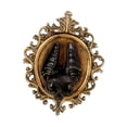 thumbnail image 4 of Cabeza de animal para decoración de pared, decoración del hogar, arte de pared de resina, escultura, decoración artística, murciélago colgante oro, 4 of 9