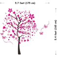 thumbnail image 5 of Adhesivos para pared con diseño de mariposa de árbol de corazón de dibujos animados de gran tamaño, decoración de pared extraíble, suministros decorativos para pintura y tratamientos de pared, pegatin Afortunado Sencillez, 5 of 5
