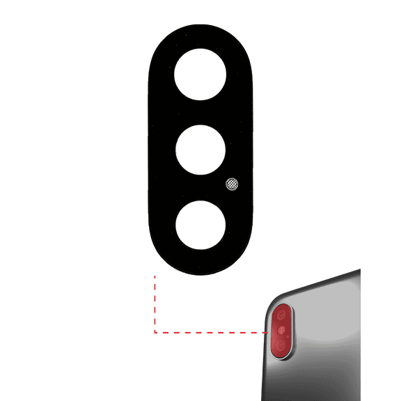 Replacement Back Camera Lens With Adhesive (Glass Only) Compatible For iPhone X (10 Pack)