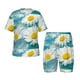 thumbnail image 1 of Fotbe Daisy Flowers Pijama Estampada de 2 Piezas para Niños – Ropa de Dormir de Manga Corta Cómoda para Niños y Niñas, Camiseta y Shorts de Algodón-Medium, 1 of 6