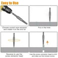 thumbnail image 5 of 12 PCS Screw Extractor Kit Alloy 1/4 Inch Hexagonal Shank Screws Removal Tool for Broken-Head Screws, 5 of 7
