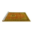 thumbnail image 2 of Ahgly Company Machine Washable Indoor Square Persian Yellow Traditional Area Rugs, 7' Square, 2 of 4