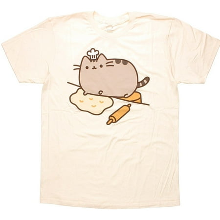 Pusheen the Cat Baker Slim Fit Men's T-shirt, Cream