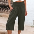 thumbnail image 1 of WILLBEST Pantalones Casuales para Mujer, Diseño Recortado Elegante con Bolsillos para Un Verano Sin Esfuerzo, Cómodos y Versátiles, Una Adición a Tu Guardarropa. XXXL, 1 of 6
